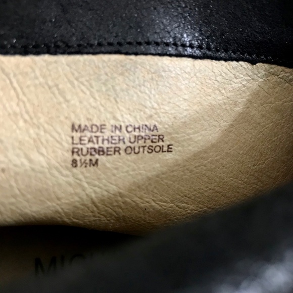 MICHAEL KORS Burnished Leather Moto Ankle Boots - Picture 9 of 10